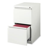 Hirsh Industries® Full-Width Pull 20 Deep Mobile Pedestal File, 2-Drawer: File/File, Letter, White, 15x19.88x27.75, Ships in 4-6 Business Days (HID19357) Each
