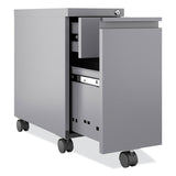 Hirsh Industries® Zip Mobile Pedestal File, 1 Drawer, File, Legal/Letter, Arctic Silver, 10 x 19.88 x 21.75, Ships in 4-6 Business Days (HID24045) Each