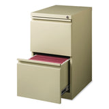 Hirsh Industries® Full-Width Pull 20 Deep Mobile Pedestal File, 2-Drawer: File/File, Letter, Putty, 15x19.88x27.75, Ships in 4-6 Business Days (HID18577) Each