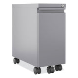 Hirsh Industries® Zip Mobile Pedestal File, 1 Drawer, File, Legal/Letter, Arctic Silver, 10 x 19.88 x 21.75, Ships in 4-6 Business Days (HID24045) Each