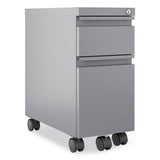 Hirsh Industries® Zip Mobile Pedestal File, 2 Drawer, Box/File, Legal/Letter, Arctic Silver. 10 x 19.88 x 21.75, Ships in 4-6 Business Days (HID24044) Each