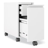 Hirsh Industries® Zip Mobile Pedestal File, 1 Drawer, File. Legal/Letter, White, 10 x 19.88 x 21.75, Ships in 4-6 Business Days (HID24106) Each