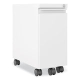 Hirsh Industries® Zip Mobile Pedestal File, 1 Drawer, File. Legal/Letter, White, 10 x 19.88 x 21.75, Ships in 4-6 Business Days (HID24106) Each