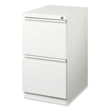 Hirsh Industries® Full-Width Pull 20 Deep Mobile Pedestal File, 2-Drawer: File/File, Letter, White, 15x19.88x27.75, Ships in 4-6 Business Days (HID19357) Each