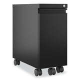 Hirsh Industries® Zip Mobile Pedestal File, 1-Drawer, File, Legal/Letter, Black, 10 x 19.88 x 21.75, Ships in 4-6 Business Days (HID22651) Each