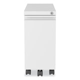 Hirsh Industries® Zip Mobile Pedestal File, 1 Drawer, File. Legal/Letter, White, 10 x 19.88 x 21.75, Ships in 4-6 Business Days (HID24106) Each