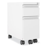 Hirsh Industries® Zip Mobile Pedestal File, 2 Drawer, Box/File, Legal/Letter, White, 10 x 19.88 x 21.75, Ships in 4-6 Business Days (HID24152) Each