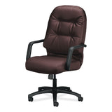 HON® Pillow-Soft 2090 Series Executive High-Back Swivel/Tilt Chair, Supports 300 lb, 16.75" to 21.25" Seat, Burgundy, Black Base (HON2091SR69T) Each