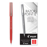Pilot® Razor Point Fine Line Porous Point Pen, Stick, Extra-Fine 0.3 mm, Black Ink, Black Barrel, Dozen (PIL11001) 1 Dozen