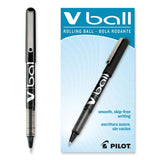 Pilot® VBall Liquid Ink Roller Ball Pen, Stick, Extra-Fine 0.5 mm, Black Ink, Black/Clear Barrel, Dozen (PIL35200) 1 Dozen