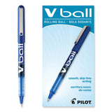 Pilot® VBall Liquid Ink Roller Ball Pen, Stick, Extra-Fine 0.5 mm, Blue Ink, Blue/Clear Barrel, Dozen (PIL35201) 1 Dozen