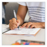 Pilot® Dr. Grip Center of Gravity Ballpoint Pen, Retractable, Medium 1 mm, Black Ink, Silver/Navy Grip Barrel (PIL36181) Each