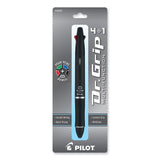 Pilot® Dr. Grip 4 + 1 Multi-Color Ballpoint Pen/Pencil, Retractable, 0.7 mm Pen/0.5mm Pencil, Black/Blue/Green/Red Ink, Black Barrel (PIL36220) Each