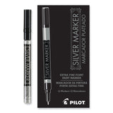 Pilot® Creative Art and Crafts Marker, Extra-Fine Brush Tip, Silver (PIL41801) Each