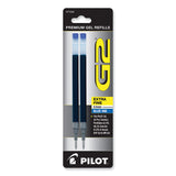 Pilot® Refill for Pilot B2P, Dr Grip, G2, G6, MR Metropolitan, Precise BeGreen and Q7 Gel Pens, Extra-Fine Tip, Blue Ink, 2/Pack (PIL77233) Pack of 2