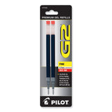 Pilot® Refill for Pilot B2P, Dr Grip, G2, G6, MR Metropolitan, Precise BeGreen and Q7 Gel Pens, Fine Tip, Red Ink, 2/Pack (PIL77242) Pack of 2