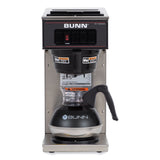 BUNN® VP17-1 12-Cup Commercial Pourover Coffee Brewer, Stainless Steel/Black, Ships in 7-10 Business Days (BUN133000001) Each