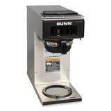 BUNN® VP17-1 12-Cup Commercial Pourover Coffee Brewer, Stainless Steel/Black, Ships in 7-10 Business Days (BUN133000001) Each