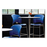 Safco® Reve GuestBistro Chair with Sled Base, Supports Up to 250 lb, 18" Seat Height, Blue Seat/Back, Silver Base, 2/Carton (SAF6804BU) Case of 2