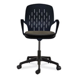 Safco® Shell Desk Chair, Supports Up to 275 lb, 17" to 20" Seat Height, Black Seat/Back, Black Base, Ships in 1-3 Business Days (SAF7013BL) Each