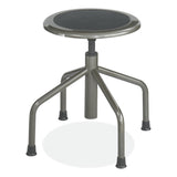 Safco® Diesel Low Base Stool, Backless, Supports Up to 250 lb, 16" to 22" High Black Seat, Pewter Base, Ships in 1-3 Business Days (SAF6669) Each