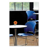 Safco® Reve GuestBistro Chair with Sled Base, Supports Up to 250 lb, 18" Seat Height, Blue Seat/Back, Silver Base, 2/Carton (SAF6804BU) Case of 2