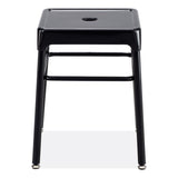 Safco® Steel GuestBistro Stool, Backless, Supports Up to 250 lb, 18" Seat Height, Black Seat, Black Base, Ships in 1-3 Business Days (SAF6604BL) Each