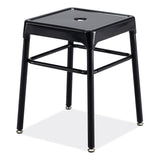 Safco® Steel GuestBistro Stool, Backless, Supports Up to 250 lb, 18" Seat Height, Black Seat, Black Base, Ships in 1-3 Business Days (SAF6604BL) Each
