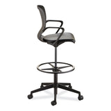 Safco® Shell Extended-Height Chair, Supports Up to 275 lb, 22" to 32" High Black Seat, Black Back/Base, Ships in 1-3 Business Days (SAF7014BL) Each