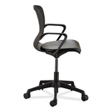 Safco® Shell Desk Chair, Supports Up to 275 lb, 17" to 20" Seat Height, Black Seat/Back, Black Base, Ships in 1-3 Business Days (SAF7013BL) Each