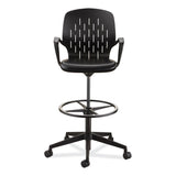 Safco® Shell Extended-Height Chair, Supports Up to 275 lb, 22" to 32" High Black Seat, Black Back/Base, Ships in 1-3 Business Days (SAF7014BL) Each