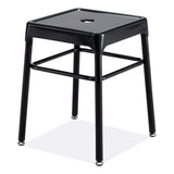 Safco® Steel GuestBistro Stool, Backless, Supports Up to 250 lb, 18" Seat Height, Black Seat, Black Base, Ships in 1-3 Business Days (SAF6604BL) Each