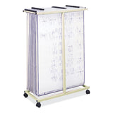 Safco® Mobile Vertical File, 12 Hanging Clamps, 39.25w x 16d x 52h, Tan, Ships in 1-3 Business Days (SAF5059) Each
