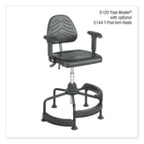 Safco® Task Master Deluxe Industrial Chair, Supports Up to 250 lb, 17" to 35" Seat Height, Black, Ships in 1-3 Business Days (SAF5120) Each