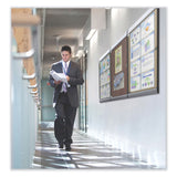 Ghent Silhouette 1 Door Enclosed Ebony Vinyl Bulletin Board w/Satin/Black Aluminum Frame, 27.75x42.13, Ships in 7-10 Business Days (GHESILH20411) Each