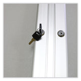 Ghent 2 Door Enclosed Vinyl Bulletin Board with Satin Aluminum Frame, 60 x 48, Silver Surface, Ships in 7-10 Business Days (GHEPA24860VX193) Each