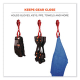 ergodyne® Squids 3400 Dual Clip Glove Clip Holder, 1 x 1 x 6.5, Acetal Copolymer, Red, Ships in 1-3 Business Days (EGO19113) Each