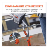 ergodyne® Squids 3149 Tool Lanyard with XL + Swivel Carabiners, 80 lb Max Work Capacity, 76", Orange/Black, Ships in 1-3 Business Days (EGO19149) Each