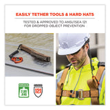 ergodyne® Squids 3156 Coiled Tool Lanyard with Carabiner, 2 lb Max Work Capacity, 12" to 48", Black/Orange, Ships in 1-3 Business Days (EGO19161) Each