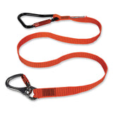 ergodyne® Squids 3149 Tool Lanyard with XL + Swivel Carabiners, 80 lb Max Work Capacity, 76", Orange/Black, Ships in 1-3 Business Days (EGO19149) Each