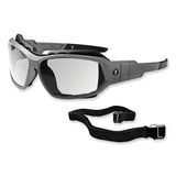 ergodyne® Skullerz Loki Safety Glasses/Goggles, Matte Gray Nylon Impact Frame, Anti-Fog Clear Polycarb Lens, Ships in 1-3 Business Days (EGO56103) Each
