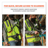 ergodyne® Squids 3138 Padded Barcode Scanner Lanyard Harness, 27" Arm Straps,18.5" Lanyard,Black/Orange/Gray,Ships in 1-3 Business Days (EGO19188) Each