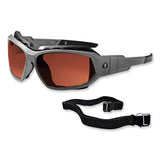ergodyne® Skullerz Loki Safety Glasses/Goggles, Gray Nylon Impact Frame, Polarized Copper Polycarb Lens, Ships in 1-3 Business Days (EGO56121) Each