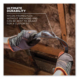 ergodyne® Skullerz Odin Safety Glasses, White Nylon Impact Frame, Smoke Polycarbonate Lens, Ships in 1-3 Business Days (EGO50230) Each