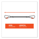 ergodyne® Squids 3149 Tool Lanyard with XL + Swivel Carabiners, 80 lb Max Work Capacity, 76", Orange/Black, Ships in 1-3 Business Days (EGO19149) Each