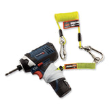 ergodyne® Squids 3130S Coiled Cable Lanyard with Carabiners, 2 lb Max Working Capacity, 6.5" to 48", Lime, Ships in 1-3 Business Days (EGO19130) Each
