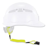 ergodyne® Squids 3158 Coiled Lanyard with Clamp, 2 lb Max Working Capacity, 12" to 48" Long, Lime, Ships in 1-3 Business Days (EGO19159) Each