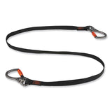 ergodyne® Squids 3139 Tool Lanyard w/2 Locking Swivel Carabiners, 40lb Max Work Capacity, 76", Black/Orange, Ships in 1-3 Business Days (EGO19139) Each