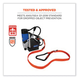 ergodyne® Squids 3149 Tool Lanyard with XL + Swivel Carabiners, 80 lb Max Work Capacity, 76", Orange/Black, Ships in 1-3 Business Days (EGO19149) Each