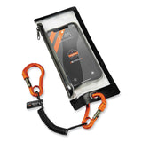 ergodyne® Squids 3166 Coiled Tool Lanyard with Two Carabiners, 2 lb Max Working Capacity, 12" Long, Black, Ships in 1-3 Business Days (EGO19162) Each